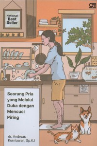 Image of Seorang pria yang melalui duka dengan mencuci piring